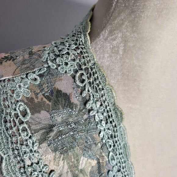 VINTAGE 80s does Victorian blazer metallic tapestry floral jacket 16W - Picture 6 of 15